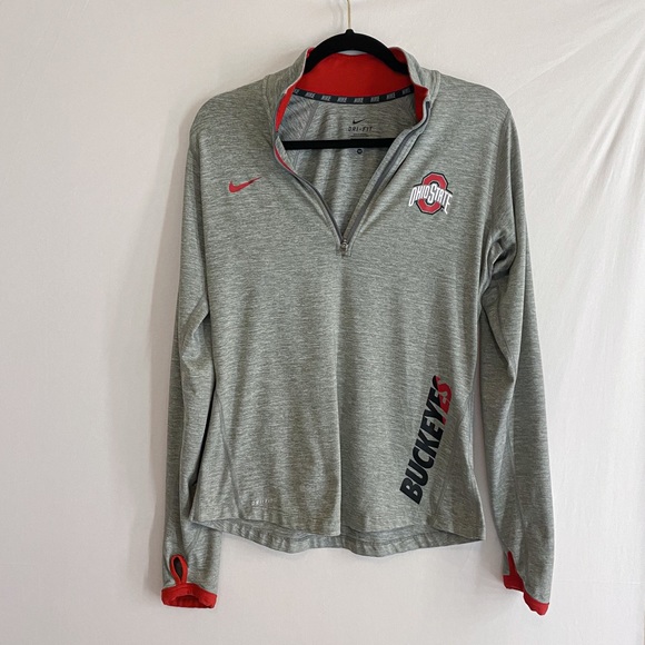 Nike Ohio State Buckeyes Dri-Fit quarter zip long-sleeve top, size medium - Picture 9 of 16